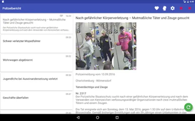 Polizeibericht android App screenshot 1